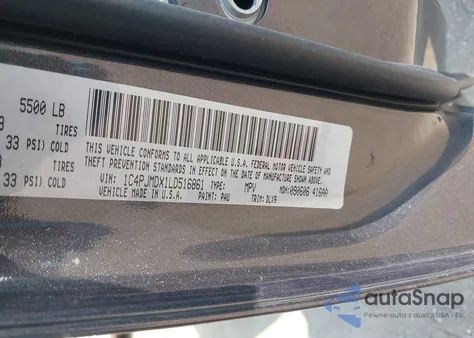 2020 Jeep Cherokee Limited 4X4 from USA, damaged, VIN 1C4PJMDX1LD516861